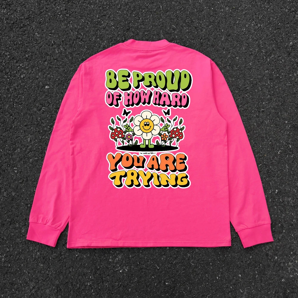 Loose Long Sleeve T-Shirt Women's Floral Print Versatile Retro Sports Style Fun Cartoon Design Ideal for Both Men And Women
Loose Long Sleeve T-Shirt Women's Floral Print Versatile Retro Sports Style Fun Cartoon Design Ideal for Both Men And Women