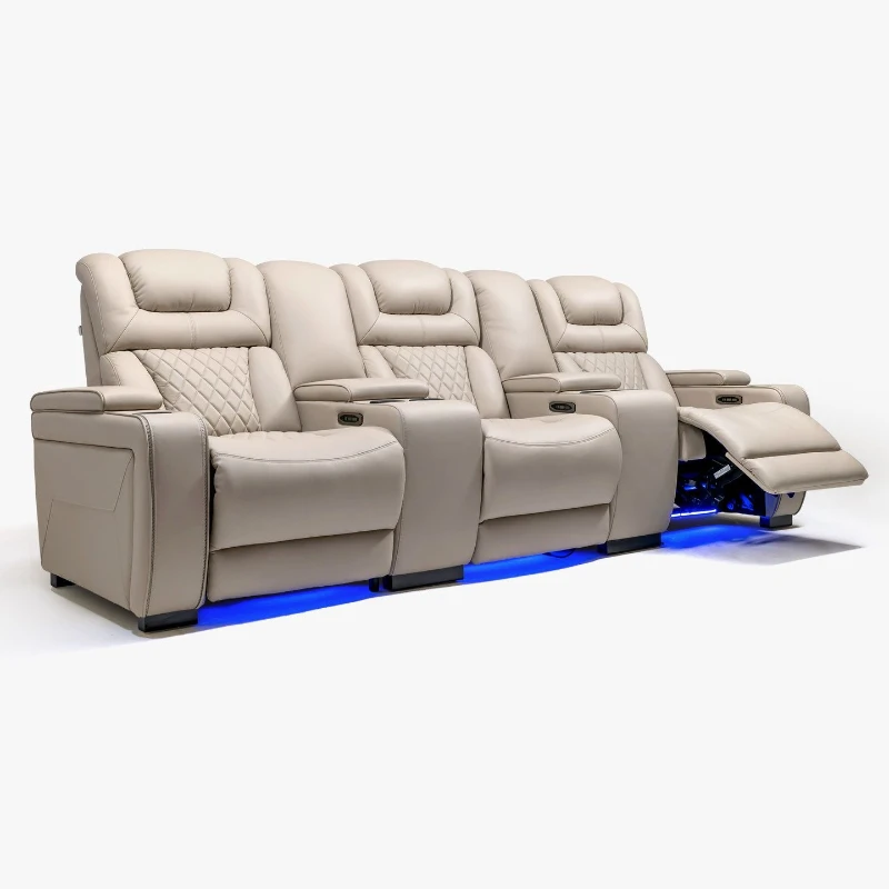 Villa audio video viewing sofa leather home theater dual electric function combination film and television hall seat
Villa audio video viewing sofa leather home theater dual electric function combination film and television hall seat