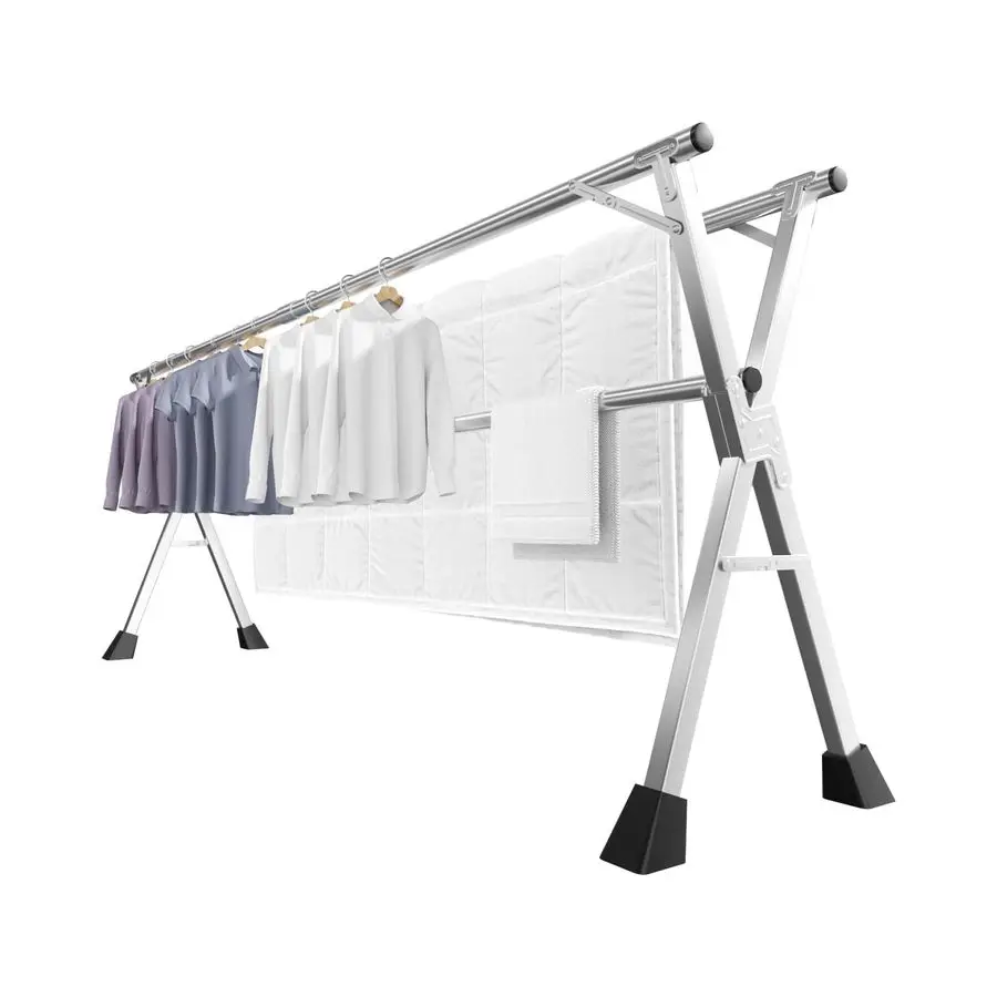 79-дюймовая сушилка для одежды, складная сушилка для белья, одежда для использования в помещении и на открытом воздухе, регулируемая вешалка для одежды, экономия места, w
79-дюймовая сушилка для одежды, складная сушилка для белья, одежда для использования в помещении и на открытом воздухе, регулируемая вешалка для одежды, экономия места, w