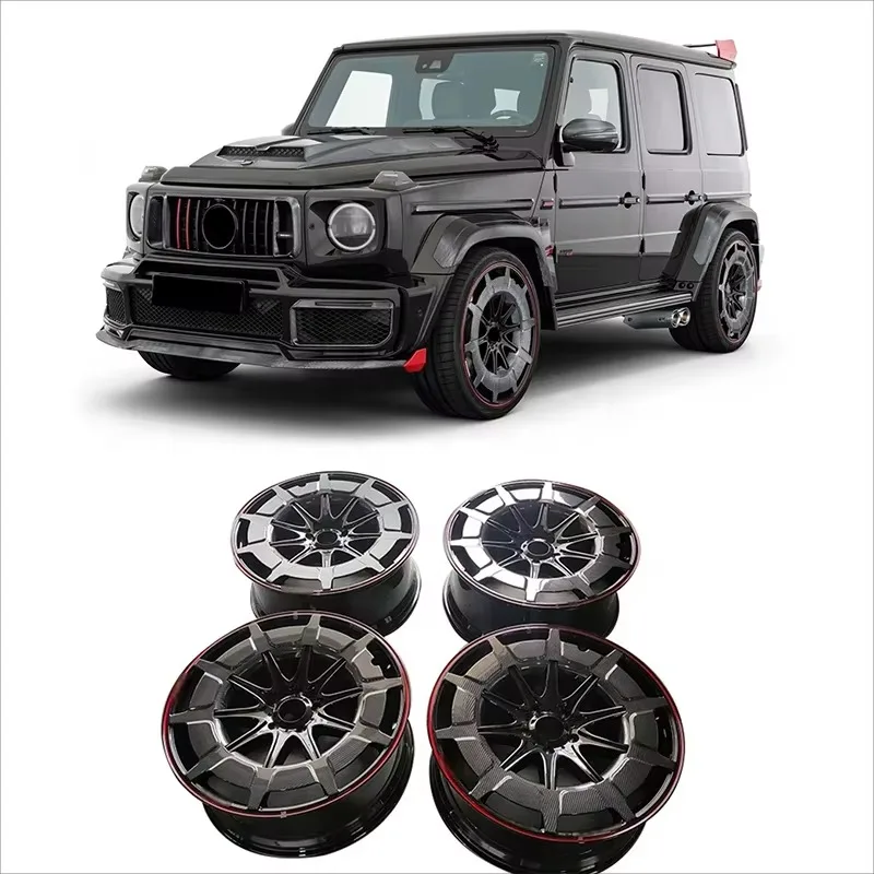 G-Class W463a W464 G500 G63 Upgraded to B900 Rocket Dry Carbon Fiber Rim Front and rear wheel hubs Car exterior wheel hubs
G-Class W463a W464 G500 G63 Upgraded to B900 Rocket Dry Carbon Fiber Rim Front and rear wheel hubs Car exterior wheel hubs