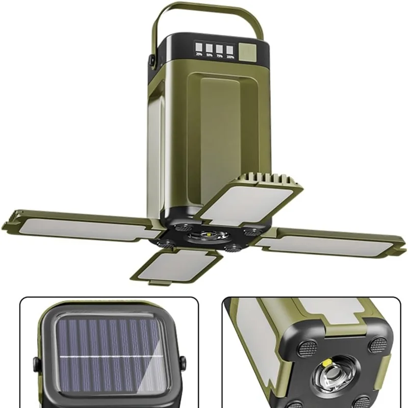 Multifunctional 4-Leaf Foldable Camping Lantern Solar Rechargeable Large Capacity Portable Outdoor Emergency Light
Multifunctional 4-Leaf Foldable Camping Lantern Solar Rechargeable Large Capacity Portable Outdoor Emergency Light
