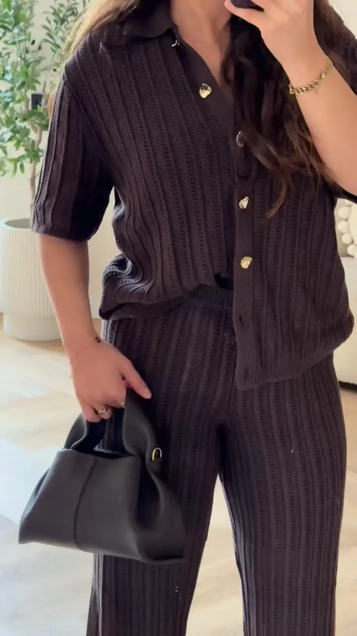 YY26135 ZA25 Summer New Women's Flat Waist Vertical Pattern Knitted Casual Straight Pants 3920558
YY26135 ZA25 Summer New Women's Flat Waist Vertical Pattern Knitted Casual Straight Pants 3920558