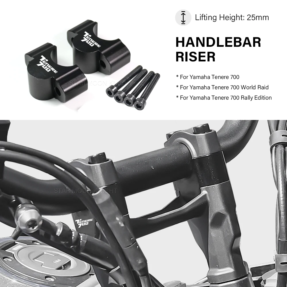 Lifting height 25MM Handle For YAMAHA TENERE700 Rally World Raid Tenere 700 2019- T700 Hold 700 Motorcycle CNC Handlebar Riser
Lifting height 25MM Handle For YAMAHA TENERE700 Rally World Raid Tenere 700 2019- T700 Hold 700 Motorcycle CNC Handlebar Riser