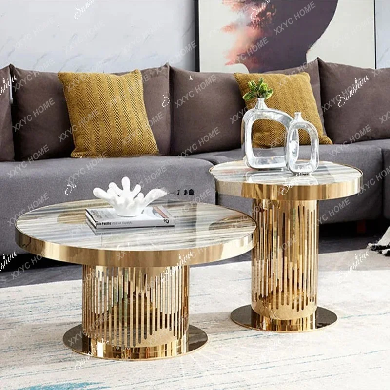 Q For High End Round Marble Top Coffee Table Modern Luxury Stainless Steel Gold Coffee Table
Q For High End Round Marble Top Coffee Table Modern Luxury Stainless Steel Gold Coffee Table
