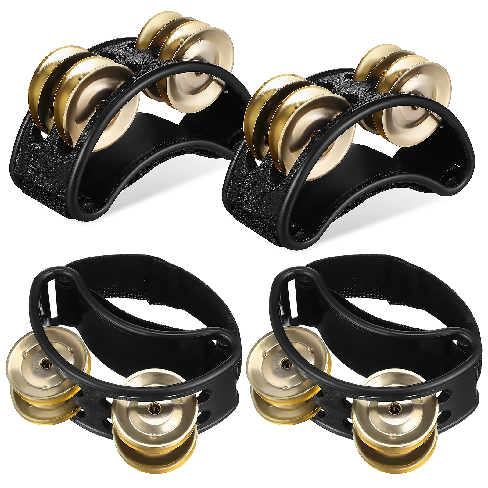 4 pcs Double Row Foot Rattle Black Gold Music Shaker Adult Percussion Instrument Wedding Party Favor Accessories Tambourine Drum
4 pcs Double Row Foot Rattle Black Gold Music Shaker Adult Percussion Instrument Wedding Party Favor Accessories Tambourine Drum