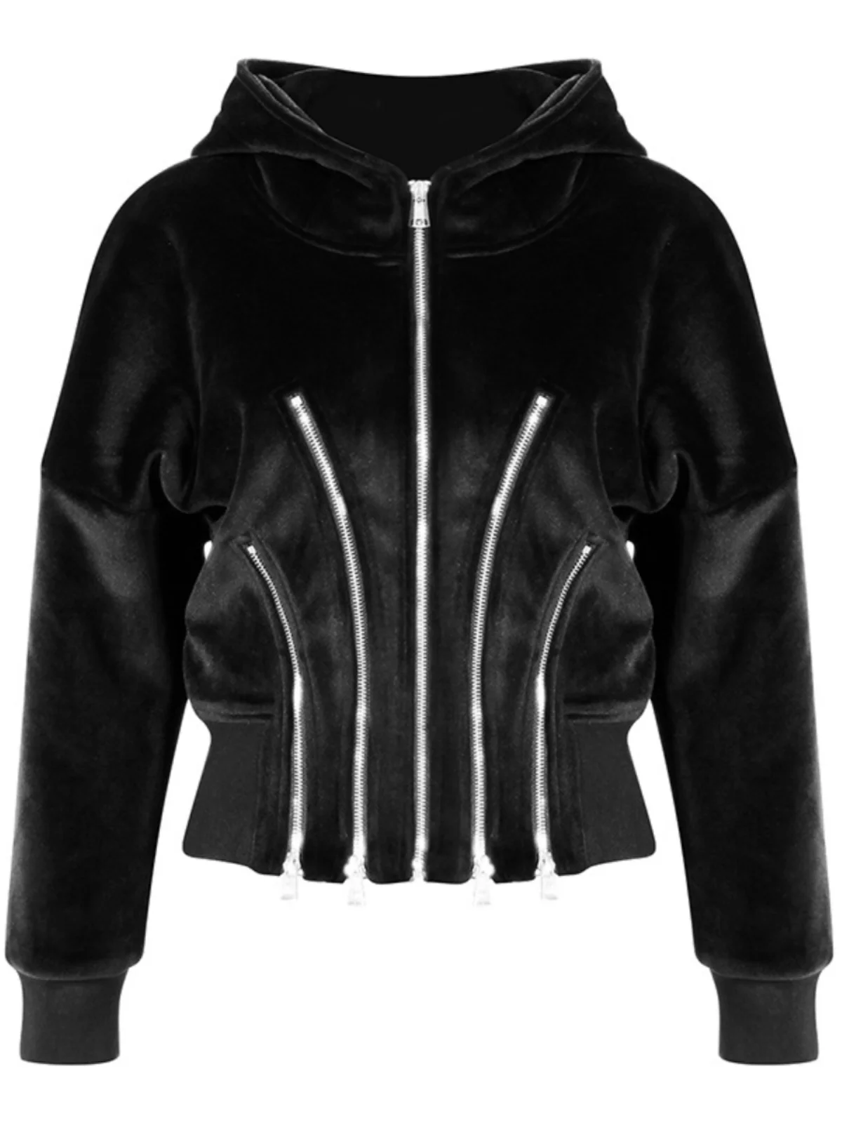 Street Style Thickened Velvet Hooded Cardigan Sweater Women's Short Coat Zipper Design Casual Fashion Autumn Outerwear
Street Style Thickened Velvet Hooded Cardigan Sweater Women's Short Coat Zipper Design Casual Fashion Autumn Outerwear