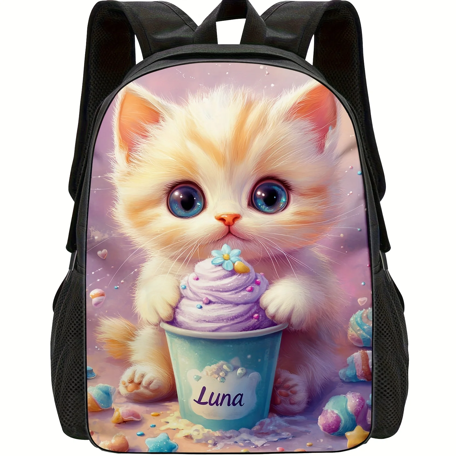 1pc, Kitten Pattern School Bag, Lightweight Casual Backpack for Teen Boys and Girls, Polyester Fiber, Adjustable Straps, Zipper
1pc, Kitten Pattern School Bag, Lightweight Casual Backpack for Teen Boys and Girls, Polyester Fiber, Adjustable Straps, Zipper