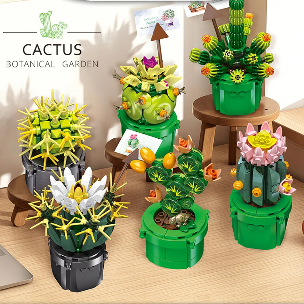 iDEA Cactus Pot MOC 9in1 Building Block Construction Model DIY Brick Succulent Potted Plant Toys Collection For Kids Gifts
iDEA Cactus Pot MOC 9in1 Building Block Construction Model DIY Brick Succulent Potted Plant Toys Collection For Kids Gifts