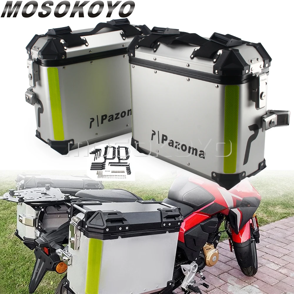 36L Motorcycle Tail Rear Side Luggage Box Cargo Case Storage Trunk Aluminum Toolbox Universal Accessories for BMW R1200GS Honda
36L Motorcycle Tail Rear Side Luggage Box Cargo Case Storage Trunk Aluminum Toolbox Universal Accessories for BMW R1200GS Honda