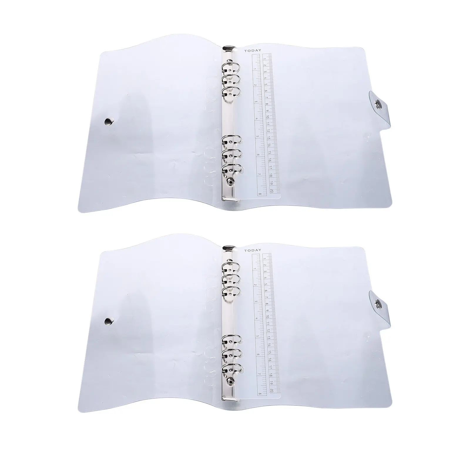 2Pcs Clear PVC Notepad Cover A5 Loose Leaf Binder with Strong Snap Button Waterproof Easy Clean Lightweight for Planner Diary
2Pcs Clear PVC Notepad Cover A5 Loose Leaf Binder with Strong Snap Button Waterproof Easy Clean Lightweight for Planner Diary