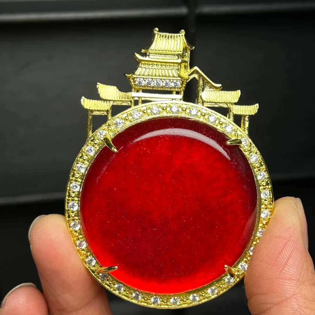 Certified Natural Ice Red Jade Jadeite Inlay Talisman Pendant & Necklaces
Certified Natural Ice Red Jade Jadeite Inlay Talisman Pendant & Necklaces