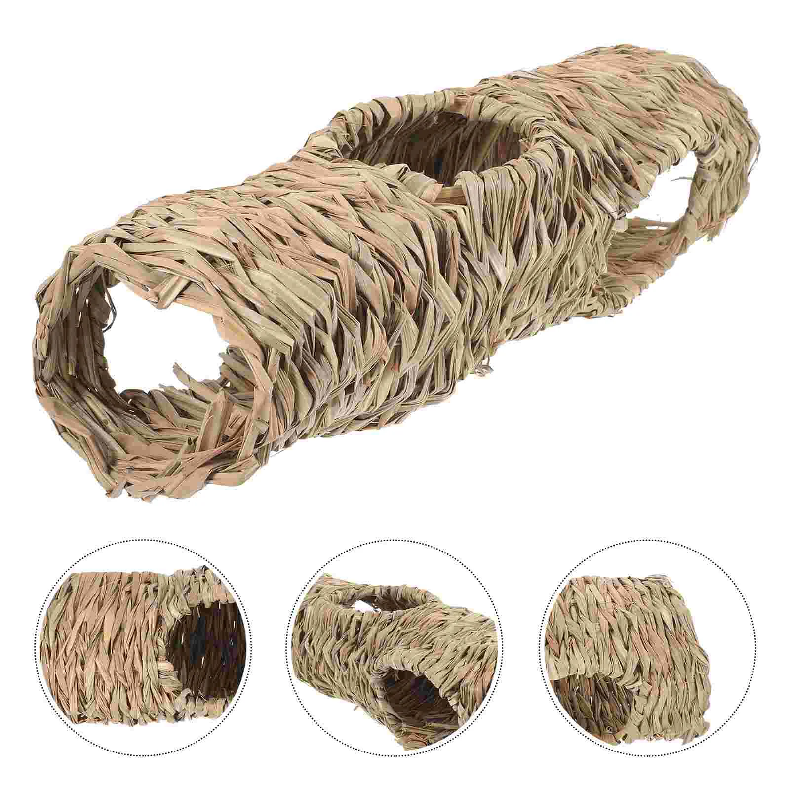 Straw Toy Tunnel Chinchilla Hideaway Hand Woven Hamster Rabbit Pet Guinea Pig Hiding
Straw Toy Tunnel Chinchilla Hideaway Hand Woven Hamster Rabbit Pet Guinea Pig Hiding