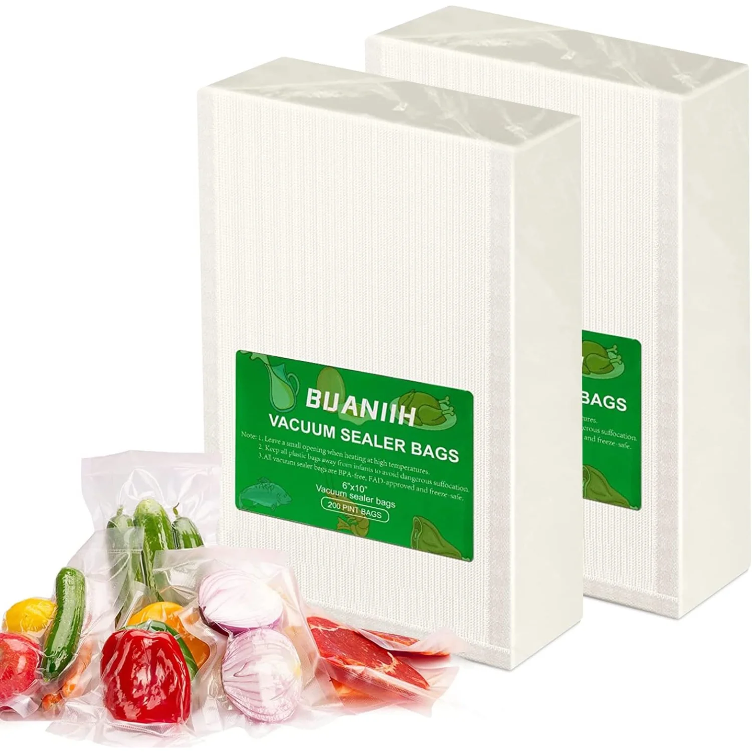Vacuum Seal Bags For Food,Pint Freezer Bags,Pint Size Vacuum Bags,200 Pint,6"x10",Heavy Duty Puncture Prevention,Sous Vide Vacuu
Vacuum Seal Bags For Food,Pint Freezer Bags,Pint Size Vacuum Bags,200 Pint,6"x10",Heavy Duty Puncture Prevention,Sous Vide Vacuu