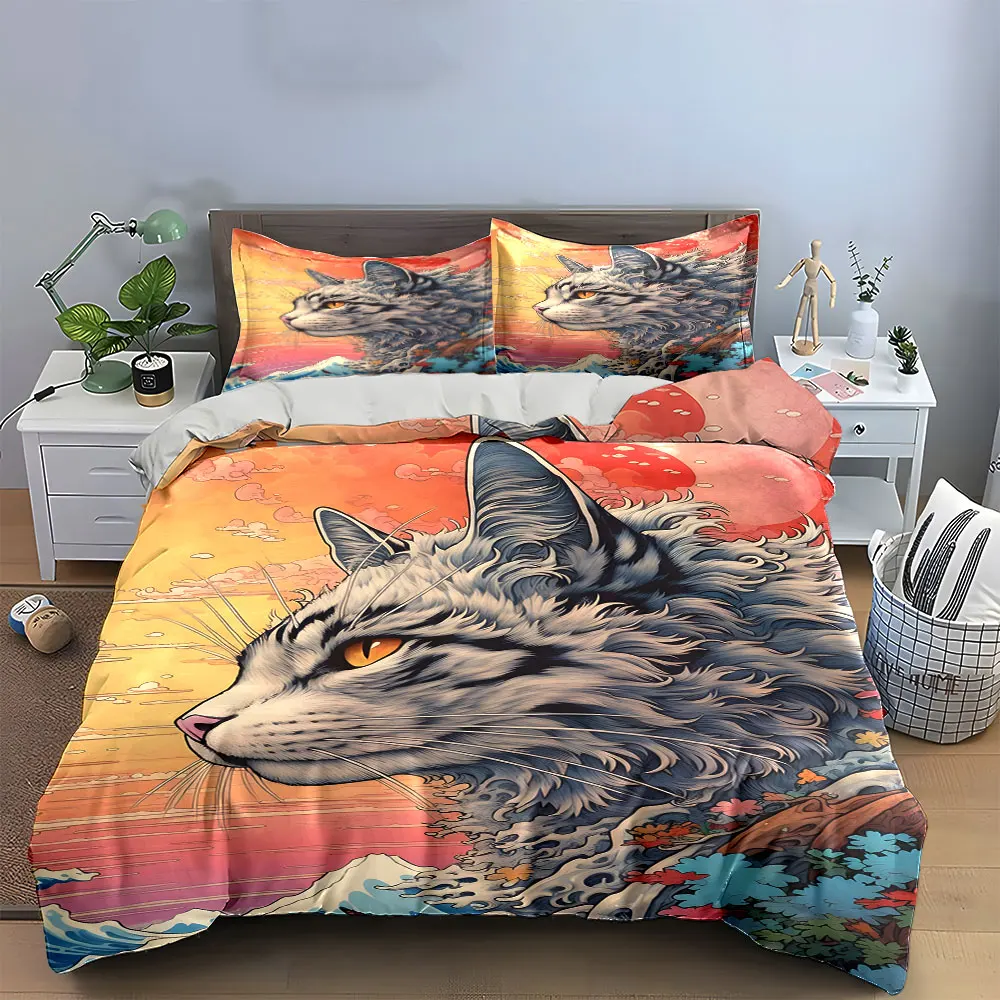 "Artistic Cat Nature Decor Set" Bedding Set with 1 Duvet Cover 2 Pillowcases Single Double King Queen, Gift
"Artistic Cat Nature Decor Set" Bedding Set with 1 Duvet Cover 2 Pillowcases Single Double King Queen, Gift