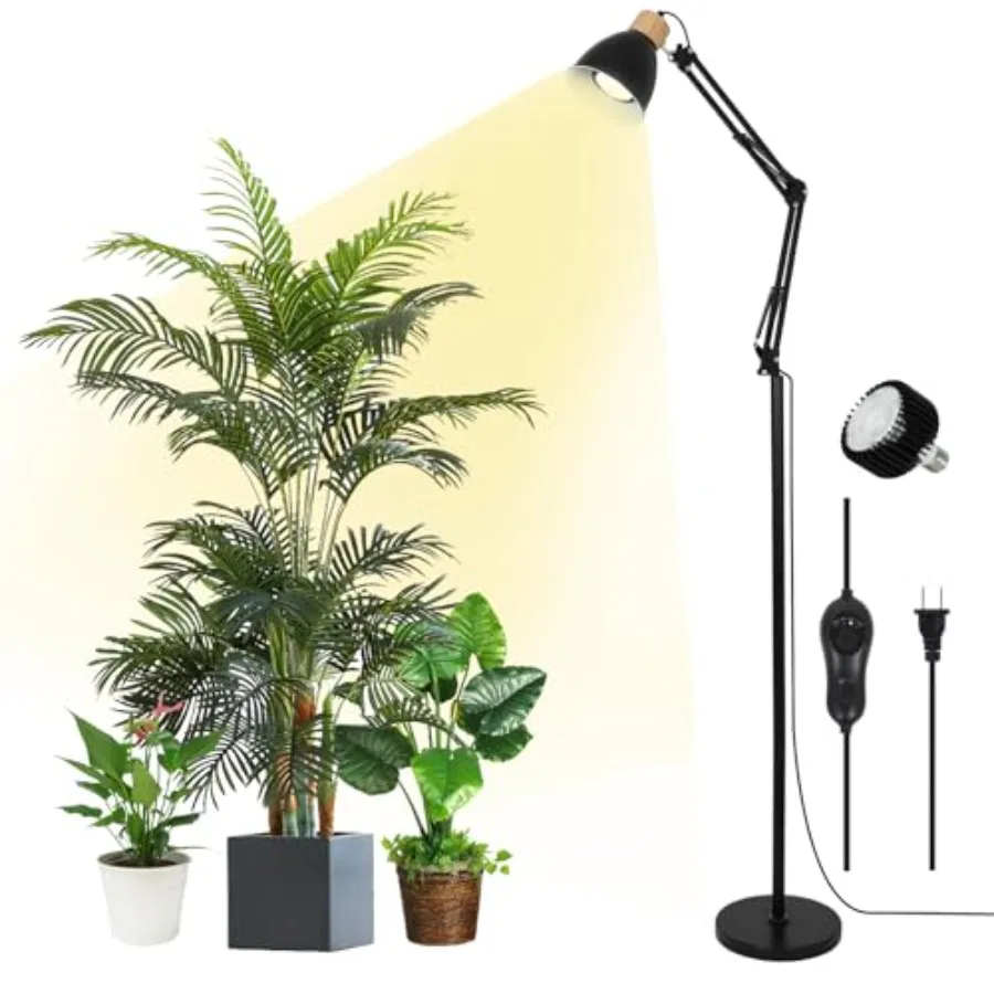 Indoor Plant Grow Light with Full Spectrum 20W COB LED 4/8/12H Timer Height Adjustable 75'' Standing Lamp for Middle to Large P
Indoor Plant Grow Light with Full Spectrum 20W COB LED 4/8/12H Timer Height Adjustable 75'' Standing Lamp for Middle to Large P