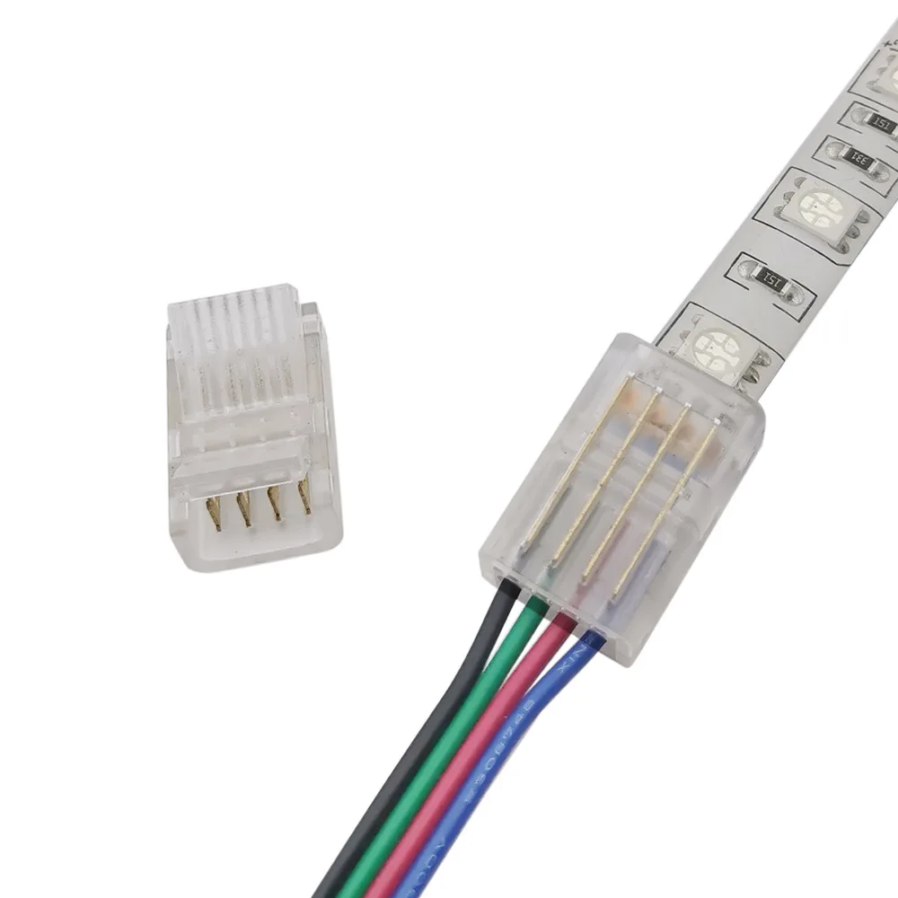 4 Pin 10mm LED Strip Connector Extension Wire Terminal for RGB COB Tape Lights Fixed Clamp Clips
4 Pin 10mm LED Strip Connector Extension Wire Terminal for RGB COB Tape Lights Fixed Clamp Clips