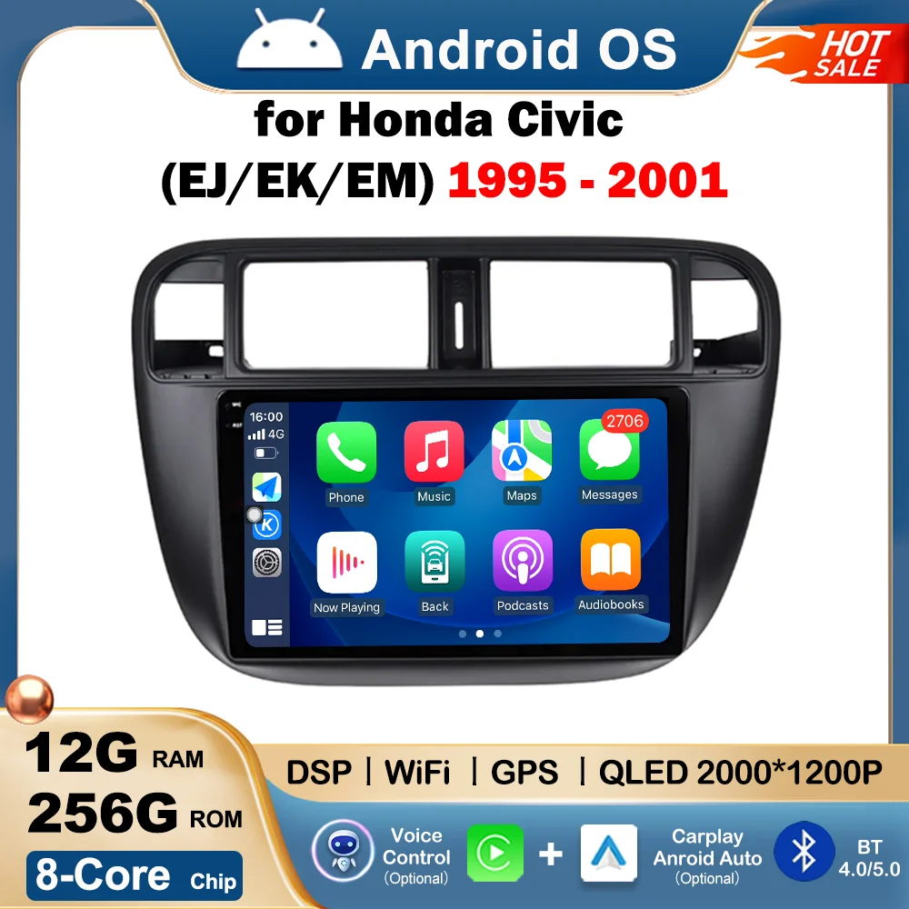 for Honda Civic (EJ/EK/EM) 1995 - 20011 Left Hand Drive Car Radio Video Mulltmedia Player GPS Android OS Carplay WiFi DSP Stereo
for Honda Civic (EJ/EK/EM) 1995 - 20011 Left Hand Drive Car Radio Video Mulltmedia Player GPS Android OS Carplay WiFi DSP Stereo