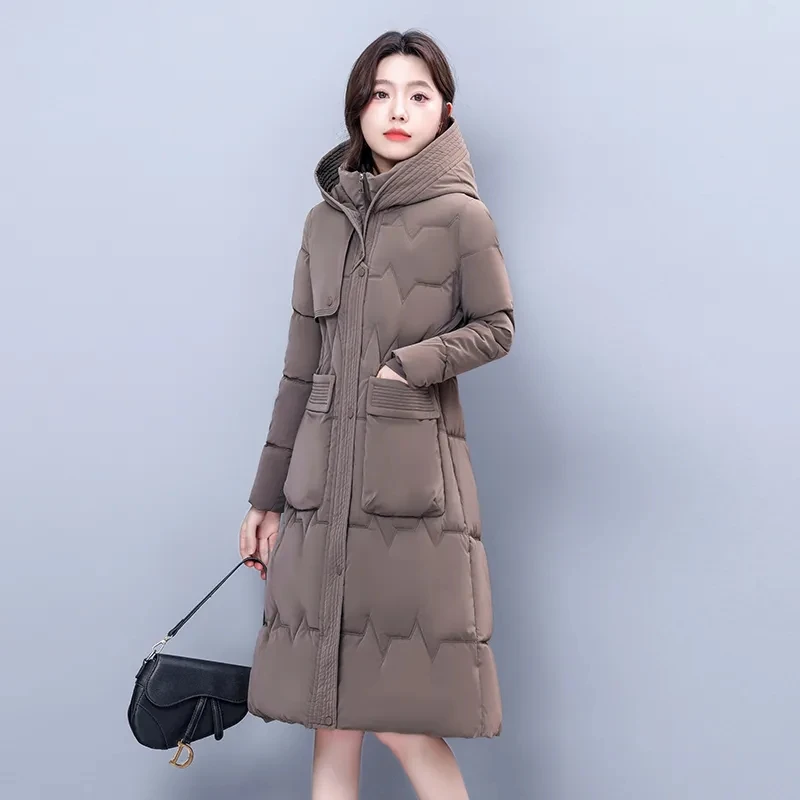 Down Cotton Coat Womens Winter Jacket 2024 New Parkas Fashion Versatile Padded Coats Female Hooded Thicken Warm Long Outerwear
Down Cotton Coat Womens Winter Jacket 2024 New Parkas Fashion Versatile Padded Coats Female Hooded Thicken Warm Long Outerwear