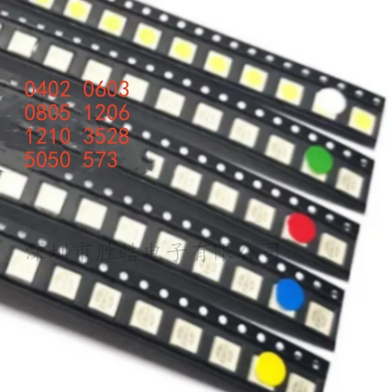 (100PCS) LED Set 0402 0603 0805 1206 1210 3528 5050 5730 SMD LED Red Yellow Green White Blue Orange Light Emitting Diode Clear
(100PCS) LED Set 0402 0603 0805 1206 1210 3528 5050 5730 SMD LED Red Yellow Green White Blue Orange Light Emitting Diode Clear