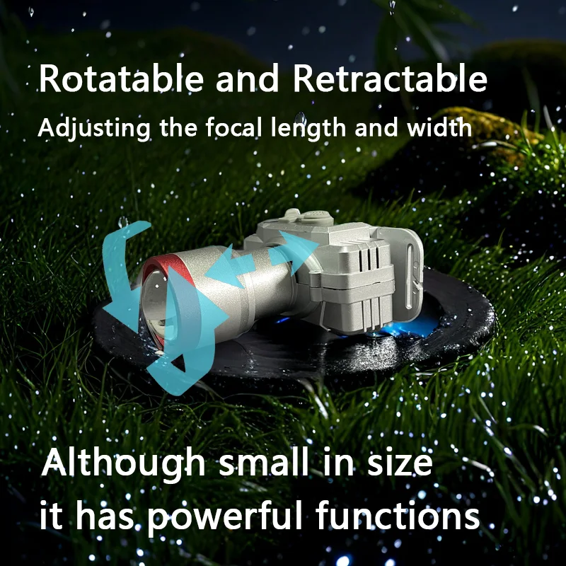 Strong Light With Rotatable Adjustable Focal Length Type-C Rechargeable Compact Headlight Night Fishing Camping Emergency Light
Strong Light With Rotatable Adjustable Focal Length Type-C Rechargeable Compact Headlight Night Fishing Camping Emergency Light