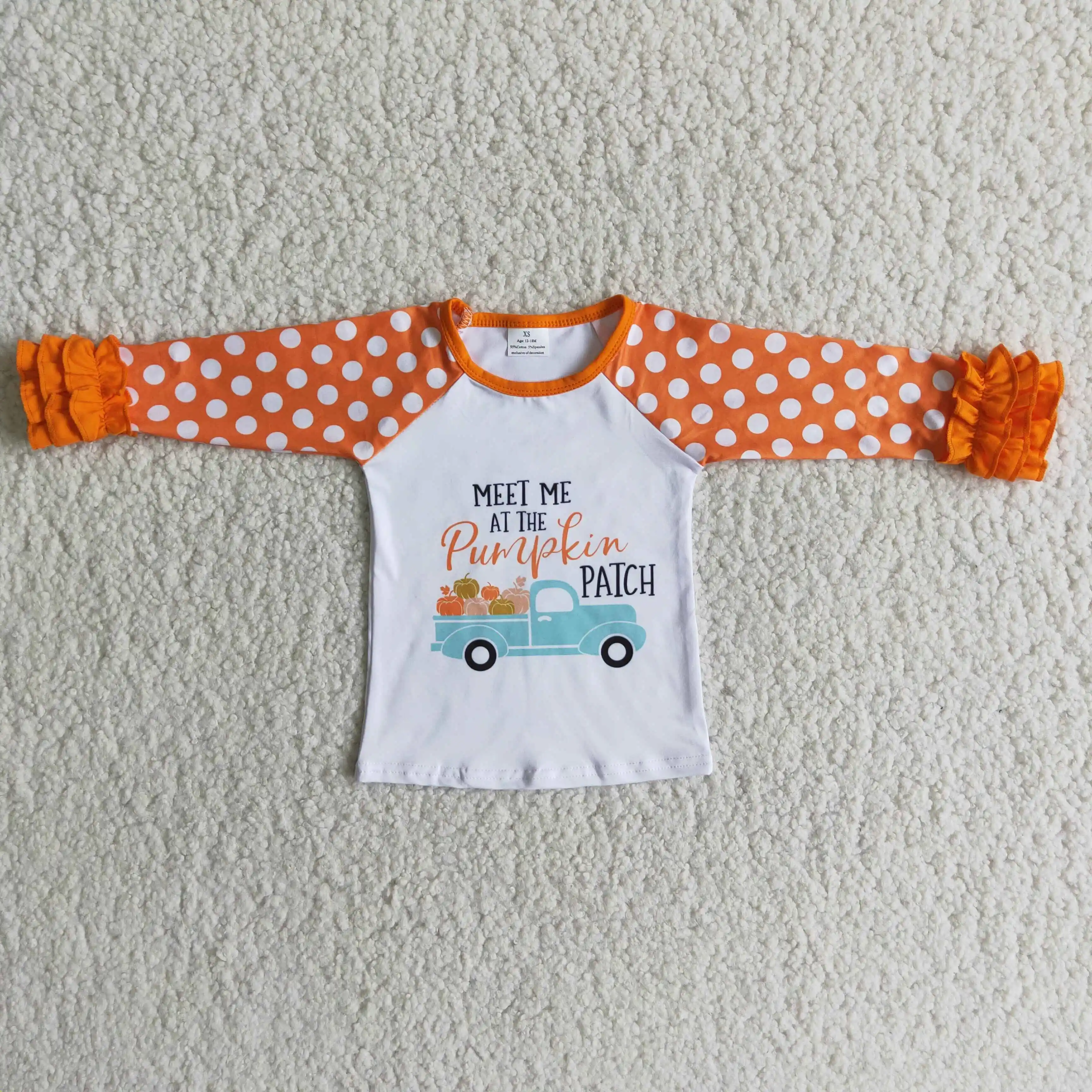Hot Sale Wholesale Sassy Girls Fall Ruffle Clothing Toddler Kids Long Sleeve Tops Baby Pumpkin Patch T Shirts
Hot Sale Wholesale Sassy Girls Fall Ruffle Clothing Toddler Kids Long Sleeve Tops Baby Pumpkin Patch T Shirts