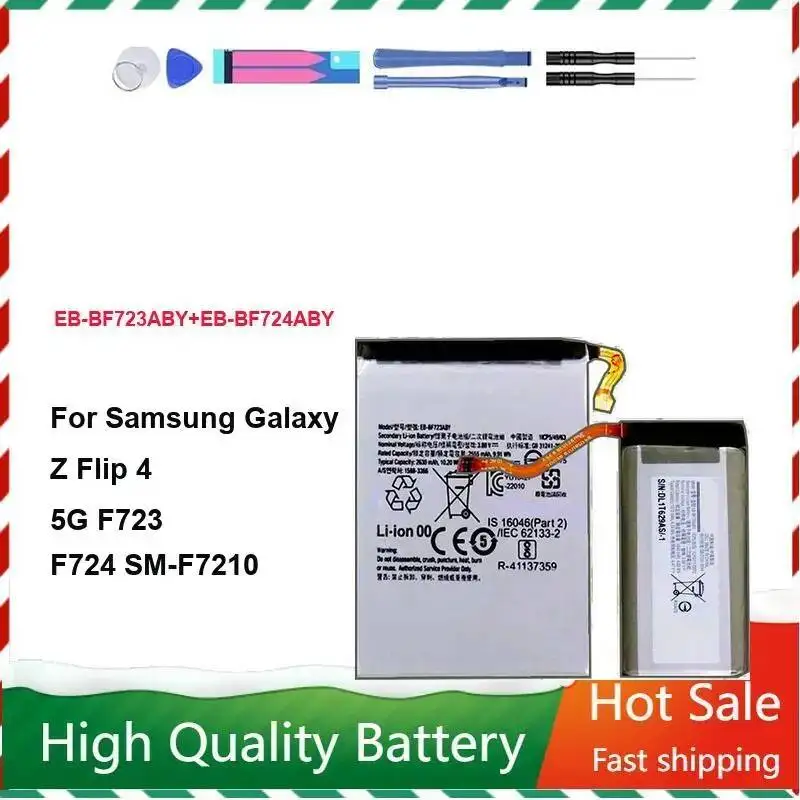 Надежный аккумулятор для мобильного телефона Samsung Galaxy Z Flip 4 5G F723 F724 SM-F7210 EB-BF723ABY+EB-BF724ABY 1070 мАч 2630 мАч
Надежный аккумулятор для мобильного телефона Samsung Galaxy Z Flip 4 5G F723 F724 SM-F7210 EB-BF723ABY+EB-BF724ABY 1070 мАч 2630 мАч