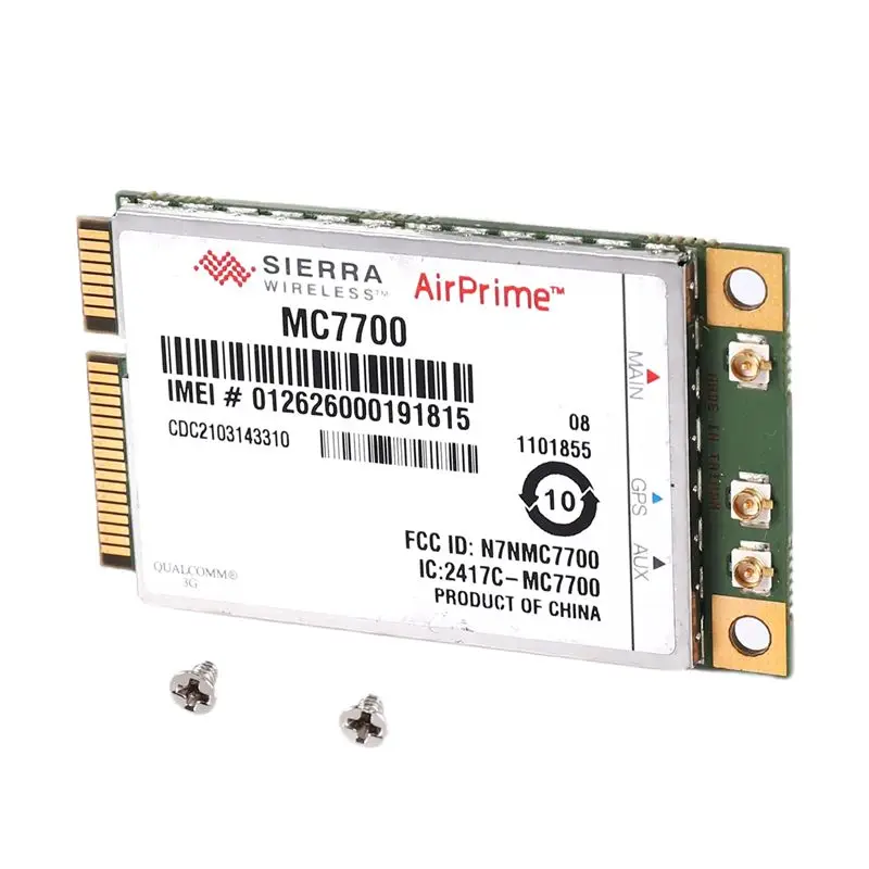 Разблокированная карта MC7700 3G/4G WWAN для Sierra Airprime, модуль GPS 100 Мбит/с 4G/3G LTE/FDD/WCDMA/Edge для Windows/Linux
Разблокированная карта MC7700 3G/4G WWAN для Sierra Airprime, модуль GPS 100 Мбит/с 4G/3G LTE/FDD/WCDMA/Edge для Windows/Linux