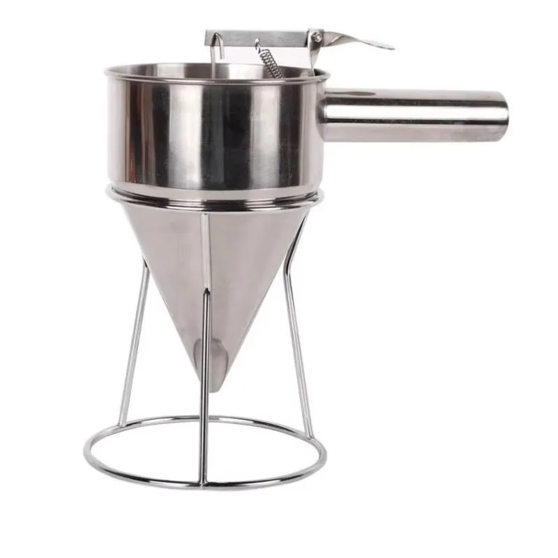 Funnel for Kitchen With Rack Stainless Steel Pancake Batter Dispenser With Stand Baking Cupcake Pastry Utensils Tools
Funnel for Kitchen With Rack Stainless Steel Pancake Batter Dispenser With Stand Baking Cupcake Pastry Utensils Tools