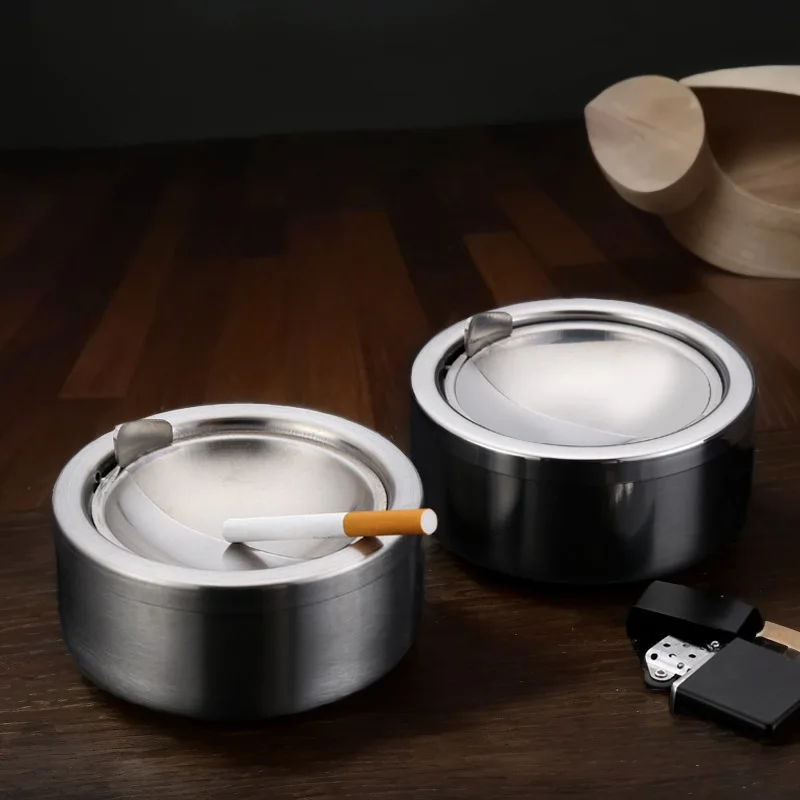 C2 Round Windproof Ashtray Smoking Ash Tray With Lid Stainless Steel Cigar Ashtray Outdoor Portable Ashtray Smoke Accessories
C2 Round Windproof Ashtray Smoking Ash Tray With Lid Stainless Steel Cigar Ashtray Outdoor Portable Ashtray Smoke Accessories