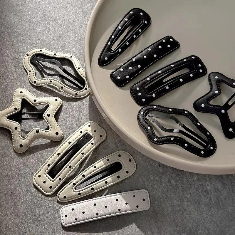 5PC Fashion Cute Dot PU BB Hair Side Clips Vintage Star Hairpin for Girls Women Korean Hair Accessories
5PC Fashion Cute Dot PU BB Hair Side Clips Vintage Star Hairpin for Girls Women Korean Hair Accessories