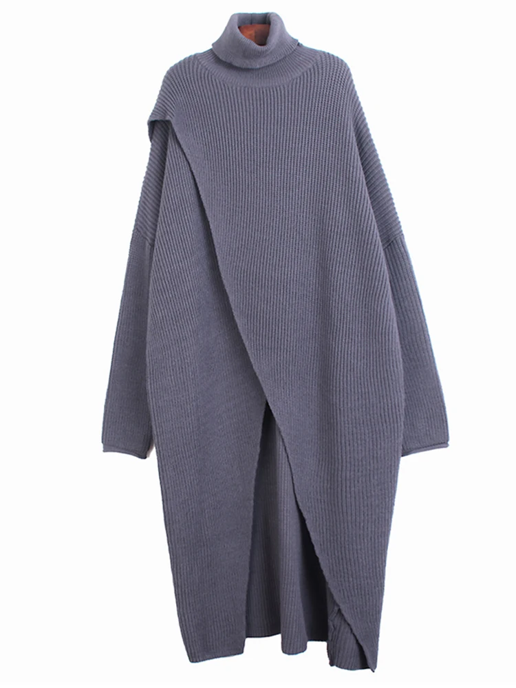 Brown Slit Big Size Long Knitting Sweater Turtleneck Long Sleeve Women Pullovers New Fashion Spring Autumn O797
Brown Slit Big Size Long Knitting Sweater Turtleneck Long Sleeve Women Pullovers New Fashion Spring Autumn O797