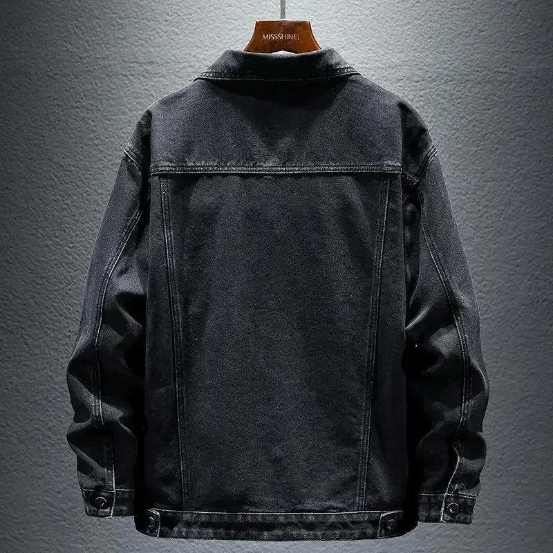 Vintage Loose Men's Denim Jacket Trendy Male Jean Coats Korea Cheap Price Stylish Korean Popular Clothes Rock Fast Delvery Low
Vintage Loose Men's Denim Jacket Trendy Male Jean Coats Korea Cheap Price Stylish Korean Popular Clothes Rock Fast Delvery Low