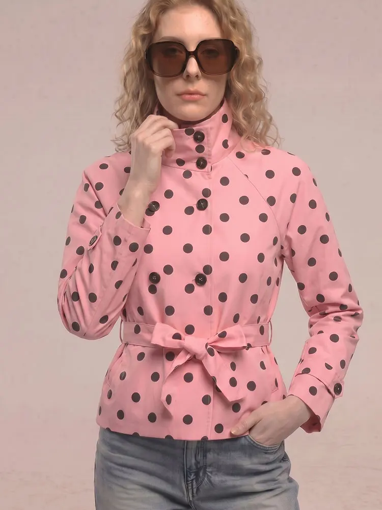 HH Womens Vintage Belted Polka Dot Jacket Fashion Party Casual Autumn Vacation Pink Outerwear Long Sleeve Single Breasted Coat
HH Womens Vintage Belted Polka Dot Jacket Fashion Party Casual Autumn Vacation Pink Outerwear Long Sleeve Single Breasted Coat