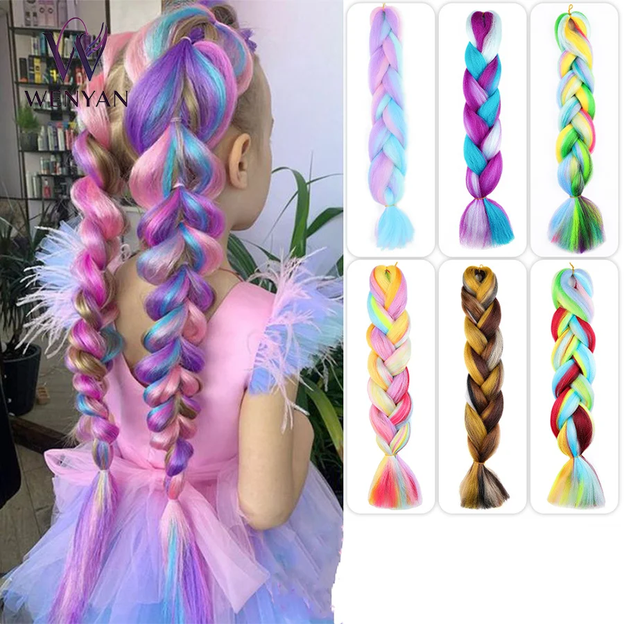 24inch Rainbow Braiding Hair Colorful Braiding Hair Extensions Synthetic Pink Ombre Braiding Hair #Purple-Blue-Green-Hot pi
24inch Rainbow Braiding Hair Colorful Braiding Hair Extensions Synthetic Pink Ombre Braiding Hair #Purple-Blue-Green-Hot pi