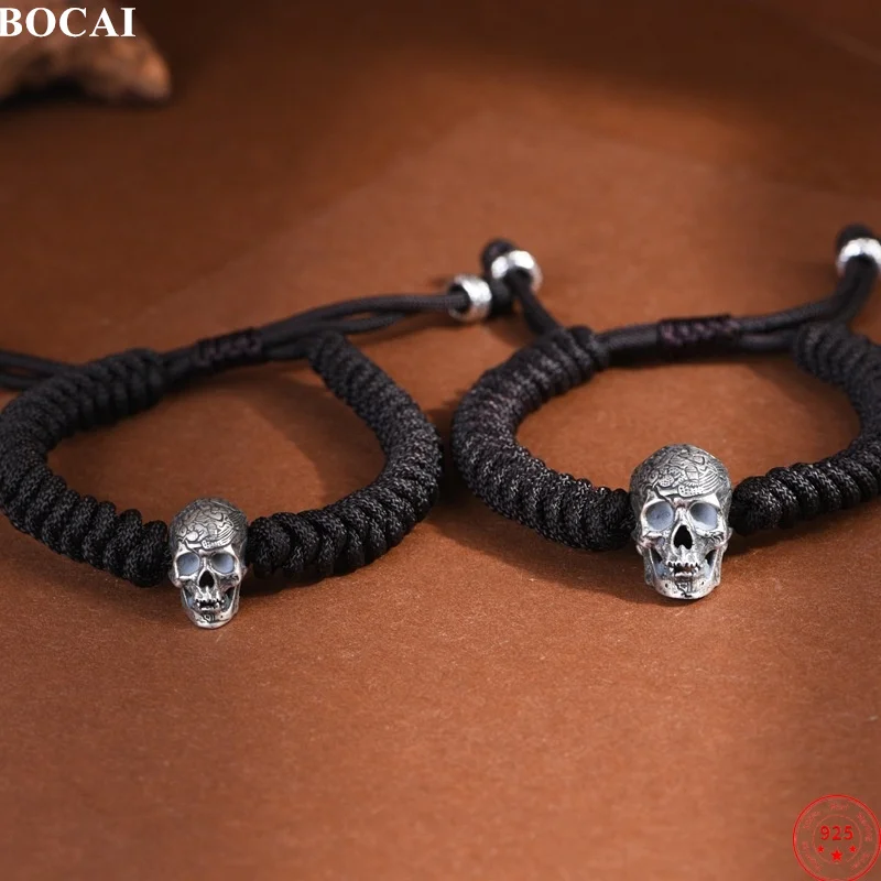 BOCAI S925 браслеты из стерлингового серебра для мужчин и женщин восковая веревочная цепочка в стиле ретро-череп модные панк-ангентинские ювелирные изделия оптом
BOCAI S925 браслеты из стерлингового серебра для мужчин и женщин восковая веревочная цепочка в стиле ретро-череп модные панк-ангентинские ювелирные изделия оптом