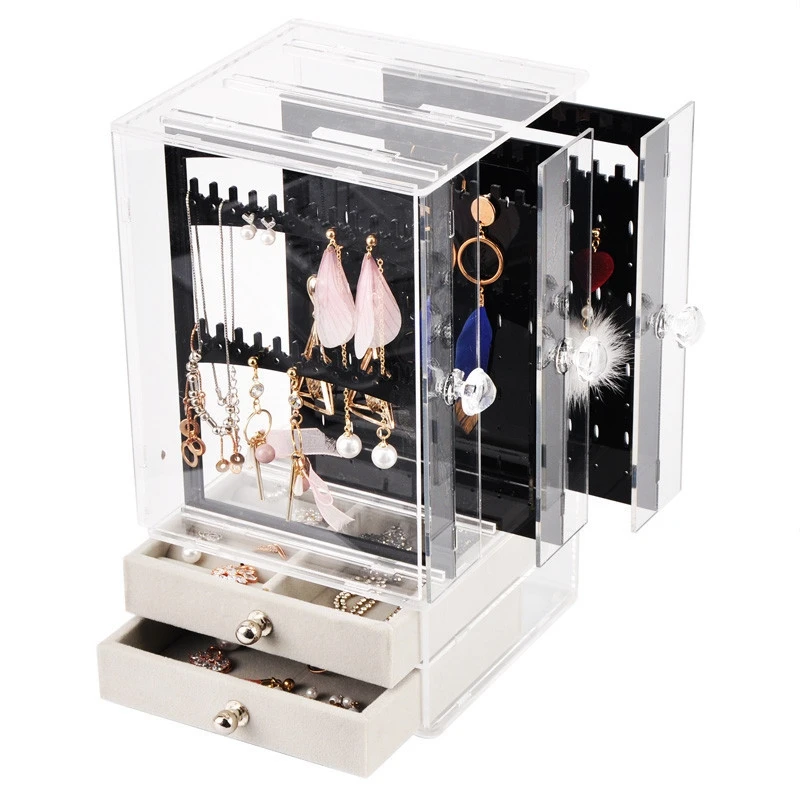 New Acrylic Jewelry Organizer Box For Necklace Display Storage Case Earrings Bracelet Hanger Decoration Girls Gift Women Makeup
New Acrylic Jewelry Organizer Box For Necklace Display Storage Case Earrings Bracelet Hanger Decoration Girls Gift Women Makeup