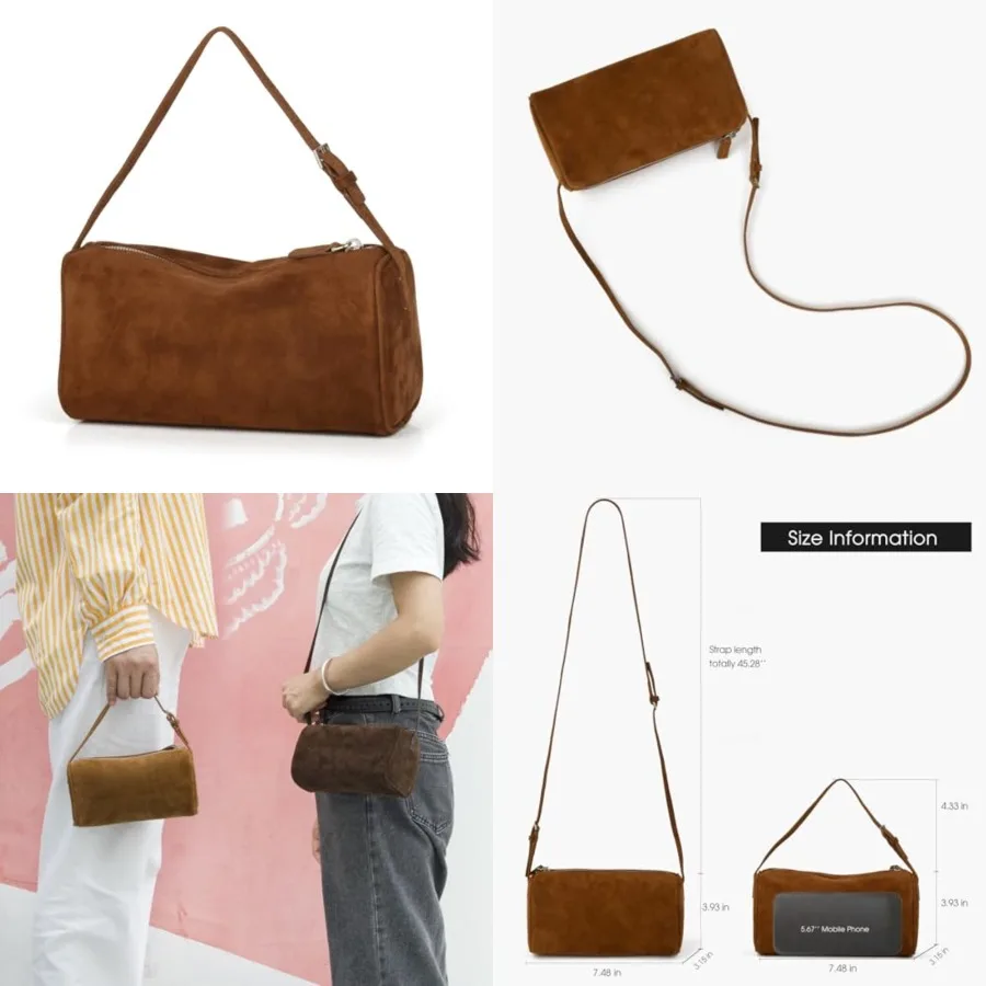 DONNAIN Premium Suede Leather Crossbody Purses for Women, Small Shoulder Bag with Adjustable Strap and Crossbody Hobo Bag
DONNAIN Premium Suede Leather Crossbody Purses for Women, Small Shoulder Bag with Adjustable Strap and Crossbody Hobo Bag