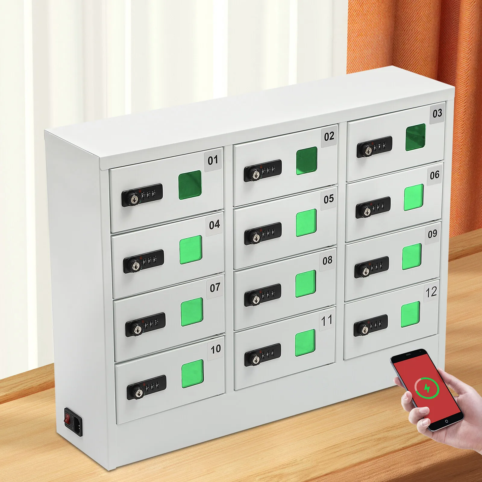 Cellphone Locker Charging Station Ipad Mini Storage Organizer Secure Pad Lock
Cellphone Locker Charging Station Ipad Mini Storage Organizer Secure Pad Lock
