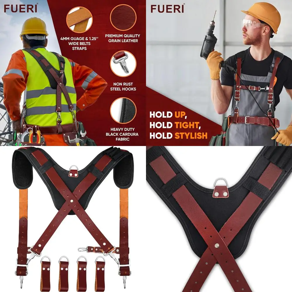 Heavy-Duty Tool Belt Suspenders for Men - Ideal for Construction, Carpenters, Electricians, and Framers
Heavy-Duty Tool Belt Suspenders for Men - Ideal for Construction, Carpenters, Electricians, and Framers