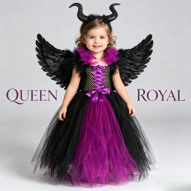 Halloween Dark Queen Costume Long Dress Gown Set with Horn Headband Wings for Carnival Cosplay Party Fancy Dress Outfit Lovely
Halloween Dark Queen Costume Long Dress Gown Set with Horn Headband Wings for Carnival Cosplay Party Fancy Dress Outfit Lovely