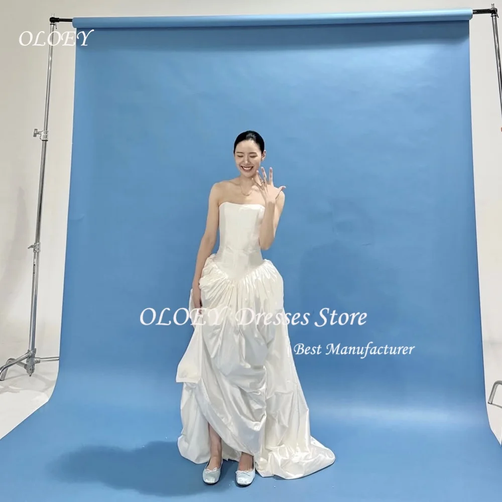 OLOEY Elegant Taffeta Korean Wedding Dresses Strapless Corset Back Wedding Snap Dresses Customized Bridal Gown 웨딩드레스
OLOEY Elegant Taffeta Korean Wedding Dresses Strapless Corset Back Wedding Snap Dresses Customized Bridal Gown 웨딩드레스
