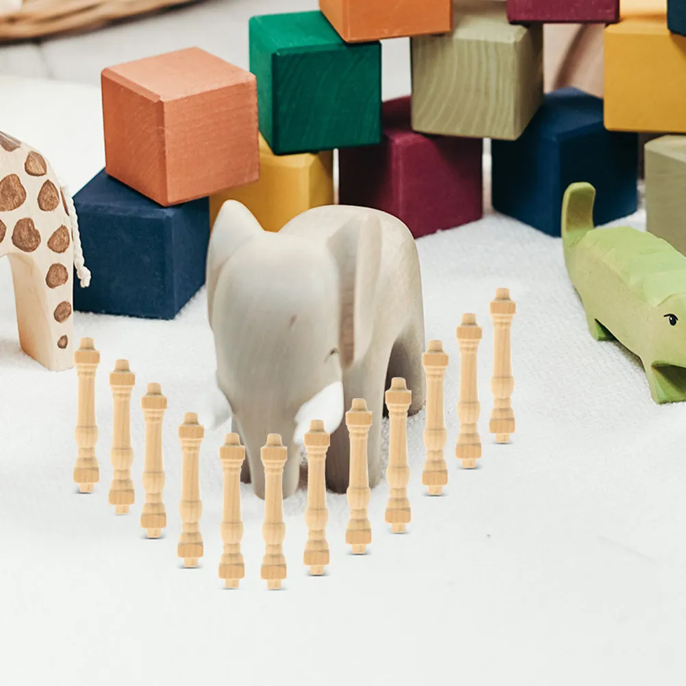 24Pcs Wooden Miniature Dollhouse Staircase Spindles 1:12 Scale Realistic Handrails for DIY Dollhouse Furniture Models Decor
24Pcs Wooden Miniature Dollhouse Staircase Spindles 1:12 Scale Realistic Handrails for DIY Dollhouse Furniture Models Decor