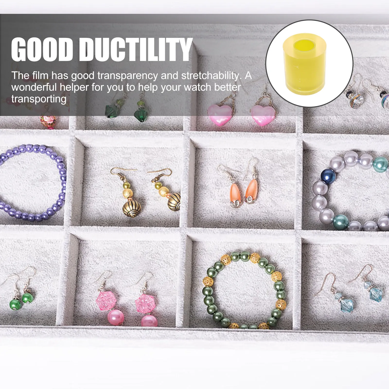 1 Roll Clear Electrostatic Film Multi-Function Wrap for Watch Jewelry Protection No Residue High Transparency Wear Resistant
1 Roll Clear Electrostatic Film Multi-Function Wrap for Watch Jewelry Protection No Residue High Transparency Wear Resistant