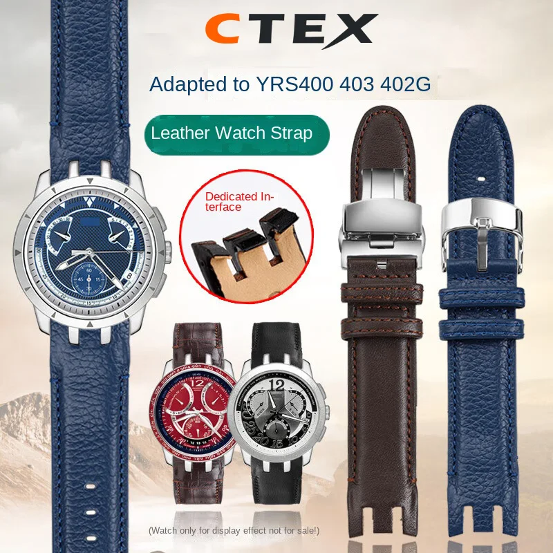 21mm For Swatch Flyback Genuine leather watch strap YRS403 yrs402G 412 426 White blue curved Cowhide watchband men's bracelet
21mm For Swatch Flyback Genuine leather watch strap YRS403 yrs402G 412 426 White blue curved Cowhide watchband men's bracelet