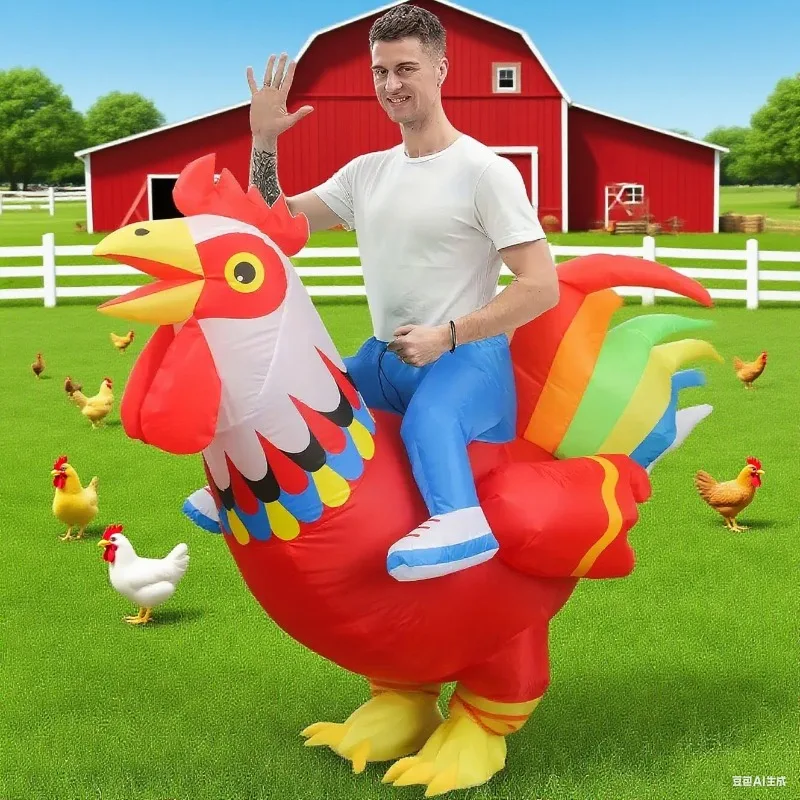 Я забавный надувной костюм петуха на Хэллоуин для взрослых, красочный и игривый, подходит для косплея на Хэллоуин и вечеринок
Я забавный надувной костюм петуха на Хэллоуин для взрослых, красочный и игривый, подходит для косплея на Хэллоуин и вечеринок