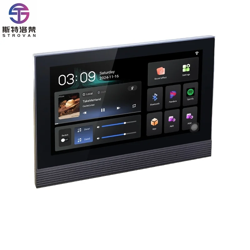 7-Inch Touch Screen Android Music Host Multi-Function Wall-Mounted Central Controller Two Zones Smart Home Kit
7-Inch Touch Screen Android Music Host Multi-Function Wall-Mounted Central Controller Two Zones Smart Home Kit