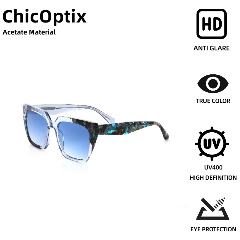 ChicOptix Fashionable Retro Women's Square Sunglasses Designer Eyewear with Acetate Frame and UV400 UV Protection
ChicOptix Fashionable Retro Women's Square Sunglasses Designer Eyewear with Acetate Frame and UV400 UV Protection