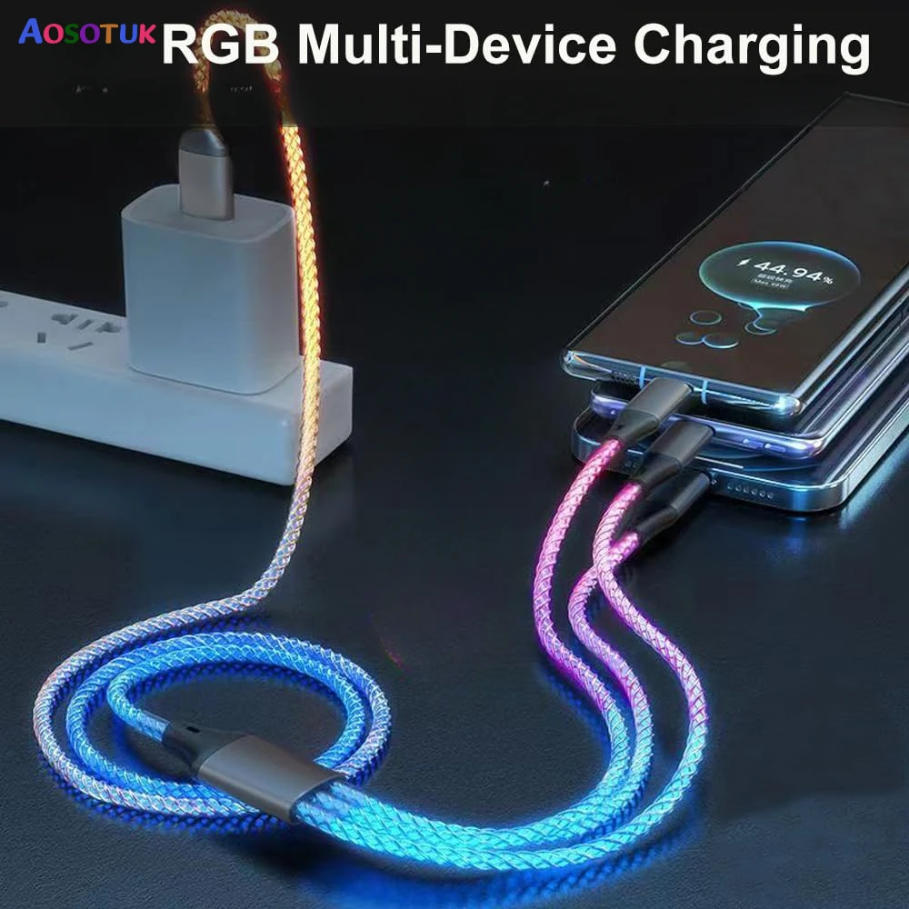 Светящийся светодиодный светильник USB 3 в 1, кабель для быстрой зарядки телефона, зарядное устройство, светящийся кабель типа C для Xiaomi iPhone, аксессуары для телефонов 1,2 м
Светящийся светодиодный светильник USB 3 в 1, кабель для быстрой зарядки телефона, зарядное устройство, светящийся кабель типа C для Xiaomi iPhone, аксессуары для телефонов 1,2 м