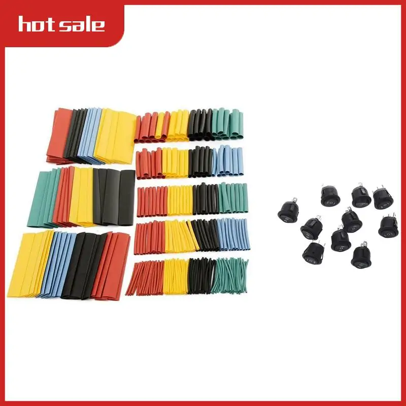 A21R-10 Pcs X ON/OFF/ON 3 Position SPDT Round Boat Rocker Switch & 328Pcs Cable Heat Shrink Tubing Sleeve Wire Wrap Tube
A21R-10 Pcs X ON/OFF/ON 3 Position SPDT Round Boat Rocker Switch & 328Pcs Cable Heat Shrink Tubing Sleeve Wire Wrap Tube