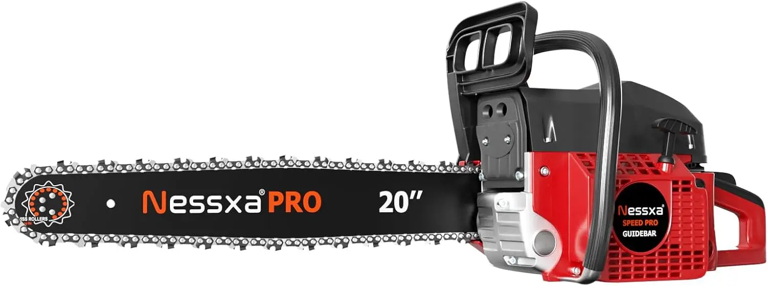 62cc Gas Chainsaw 20-Inch, Commercial Grade Chainsaw with Ergonomic Handle & Automatic Oiler, 2-Cycle Engine for Lumberjacks, St
62cc Gas Chainsaw 20-Inch, Commercial Grade Chainsaw with Ergonomic Handle & Automatic Oiler, 2-Cycle Engine for Lumberjacks, St